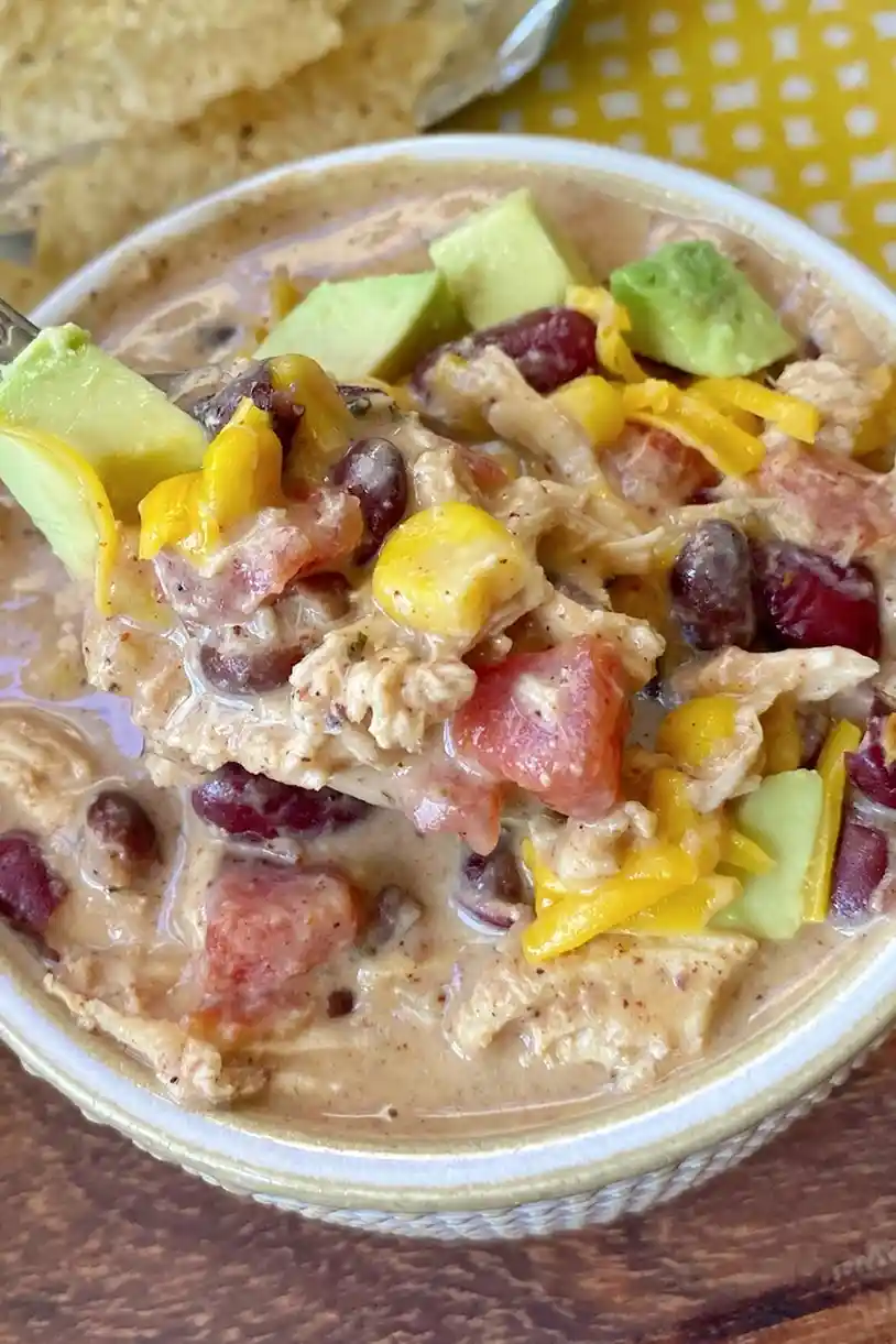 Slow Cooker Creamy Chicken Chili