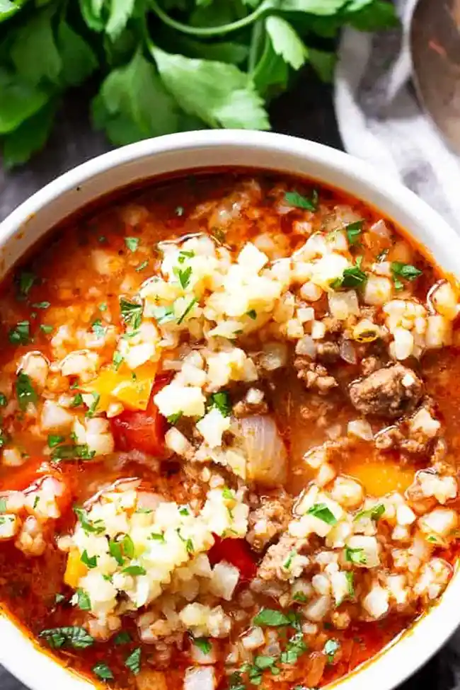 Instant Pot Stuffed Pepper Soup 3 Recipe image