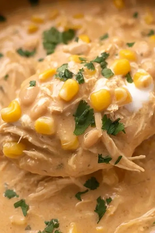 Creamy Dream Crock Pot White Chicken Chili with Zesty Finish