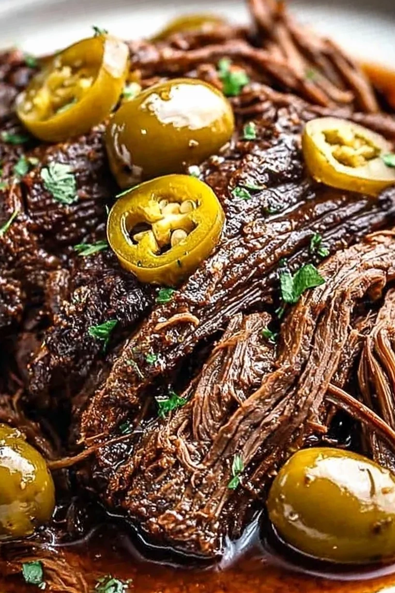 Easy Crockpot Mississippi Pot Roast