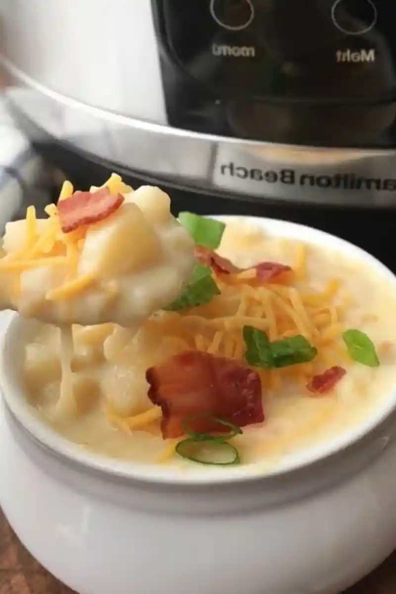 Loaded Crockpot Potato Soup
